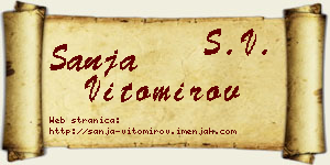 Sanja Vitomirov vizit kartica